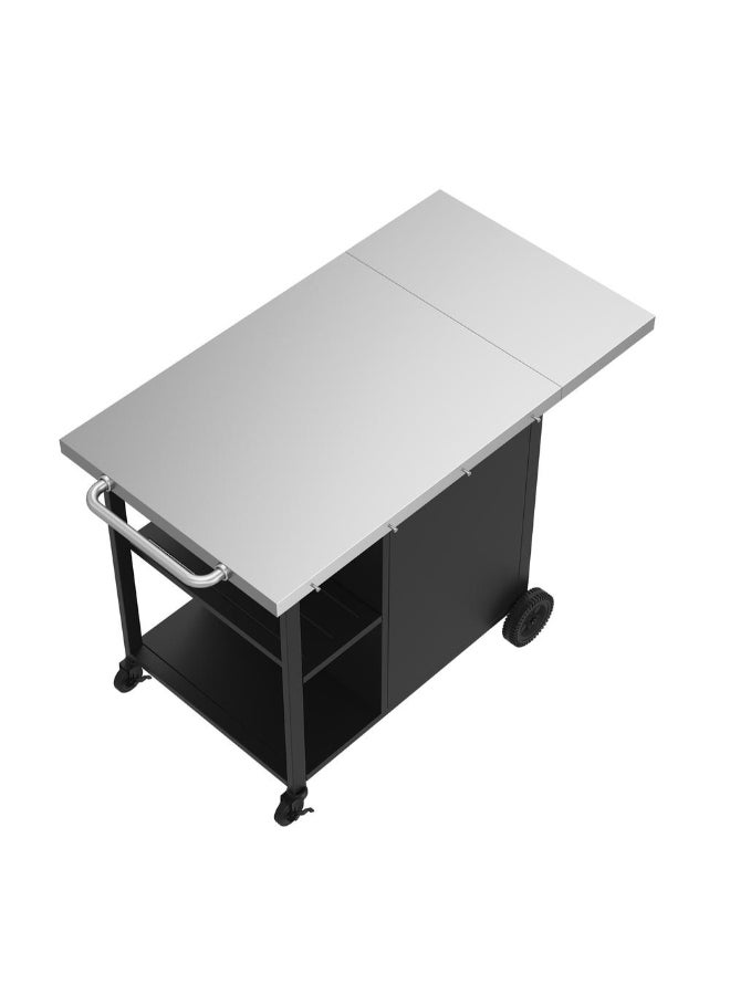 MASTER COOK Outdoor Grilling Prep Station Black and Silver 23 x 72 x 92 cm SRCPS23005C - Image 2